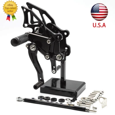 Juego trasero CNC para Kawasaki Ninja 300/250 2013-2017 reposapiés pedales cambio Foto 1 de 4