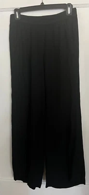 Lou & Grey Black Signature Soft Wide Leg Pants XS Extra Small The Loft Pockets - Image 1 of 4