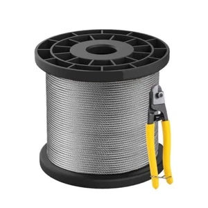 320FT 1/8" T316 Stainless Steel Cable, 7 x 7 Strands Construction, Come with ... - Picture 1 of 5
