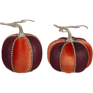 Mark Roberts Fall 2023 Orange Purple Pumpkin, Assortment Of 2 - 6-7 Inches - Picture 1 of 1