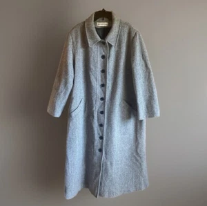 Vintage 90s Mackintosh Herringbone Coat Wool Blend Gr. 3X Knöchellang Old Money - Bild 1 von 13