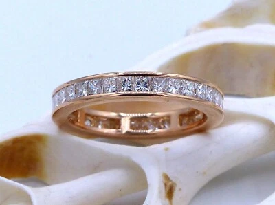 Hochwertiger Eternity Diamantring 1,48ct. in 750 Rosegold; RG:53 - Bild 1 von 4