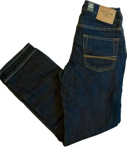 Abercrombie Fitch Jeans Men 30x30 Blue Denim Dark Slim Straight Button Fly New - Picture 1 of 3