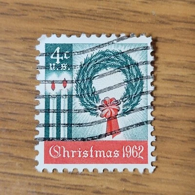 The First U.S. Christmas Stamp Scott #1205 Christmas 1962 Single Canceled - Image 1 of 2