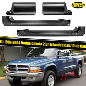 4PCS For 1997-2004 Dodge Dakota Rocker Panel Cab Corner Extended/Club Cab 2 Door