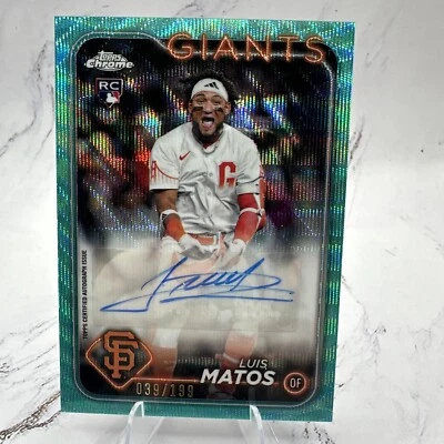 2024 Topps Chrome Update - Luis Matos (RC) Auto Aqua Wave Refractor #AC-LM /199 - Image 1 of 4