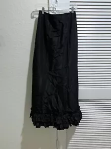 KENZO LONG Retractable Black Skirt Size 38 - Picture 1 of 6