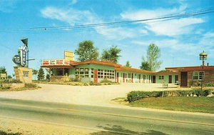 Lake Geneva WI Blue Top Motel & Restaurant Pizza gutes Essen Postkarte - Bild 1 von 2