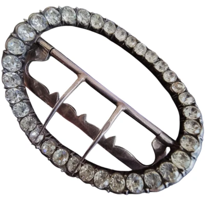 Antique VICTORIAN Sterling Silver Paste Buckle HAL Harold Arthur Lazarus - Image 1 of 4