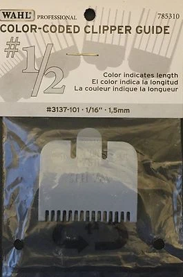 WAHL COLOR CODED CLIPPER GUIDE  #1/2, 1/16"/1,5MM  # 3137-101 UPC ,043917313719 - Image 1 of 4