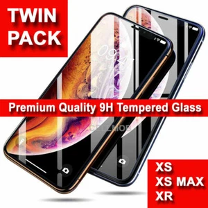 2 Pack Gorilla Tempered Glass Screen Protector for iPhone 16 15 14 11 XR XS MAX - Picture 1 of 7