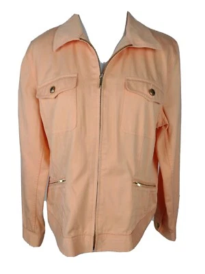 Chaps Womans XL 码桃色 Lt 重量牛仔夹克 S66 — 第 1/4 张图片