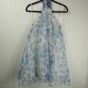 Lulus Womens Dress Floral Organza Halter Shift Mini X-Large - Picture 1 of 10