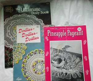 Lot of 3~Vintage Doily Pattern Books~Pineapple Star Gems of Color~LBDWB - Picture 1 of 4