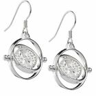 Harry Potter Sterling Silver Time Turner Earrings Embellished With Crystals