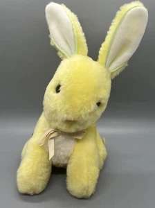 VTG Eden Bunny Rabbit Musical Wind-up Moves Here Comes Peter Cottontail Yellow - Picture 1 of 5