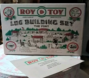 Roy Toy Log Building Set The Fort No. 10 New Open Box Toy Made W Real Pine Wood - Picture 1 of 9