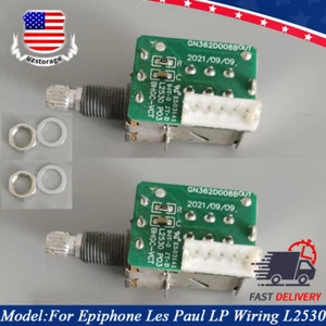Potenciómetro Push Pull 2*Guitarra B500K L2530 para cableado Epiphone Les Paul LP - Imagen 1 de 6