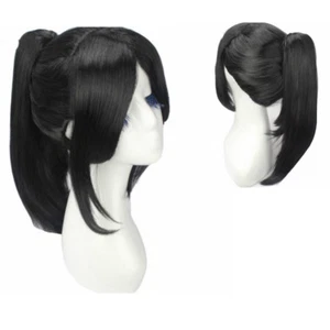 Anime Hakuouki Yukimura Chiduru Cosplay Wig Black Hair Wig with High Ponytail - Picture 1 of 9