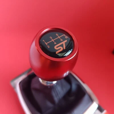 PERILLA DE CAMBIO DE ALUMINIO 6SP PONDERADA ROJA PARA FOCUS MK2 ST 225 2.5 TURBO 2007-13 Foto 1 de 4