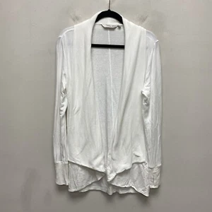 Athleta Womens White Long Sleeve Open Front Thumbholes Cardigan Sweat Jacket S - Picture 1 of 13