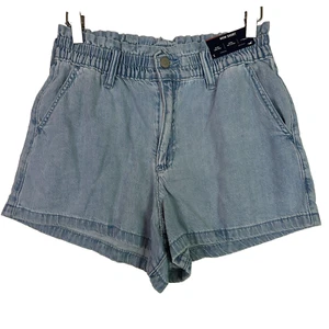 hollister ultra high-rise mamá corto lavado claro denim azul bolsa de papel elástica pequeña - Imagen 1 de 5