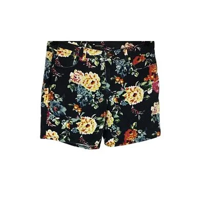 ROZ & ALI PANTALONES CORTOS VAQUEROS DESGASTADOS FLORALES ALGODÓN TALLA 14  Foto 1 de 4