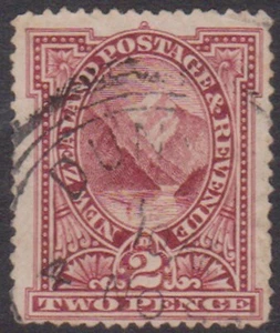 (F231-81) 1898 NZ 2d Mt Pembroke stamp (CF) - Picture 1 of 1