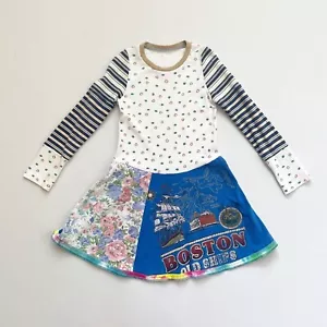 Vestido CourtneyCourtney Manga Larga Niñas 5T Azul Giro Falda Boston Niños Ropa - Imagen 1 de 9