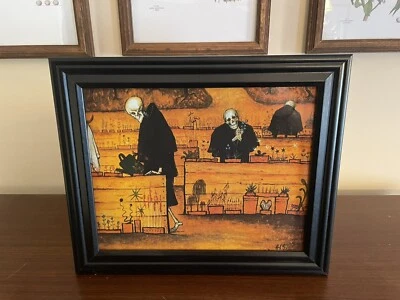 Jardín de la Muerte Hugo Simberg Impresión Enmarcada 12x10 Esqueleto Halloween Arte de Pared Foto 1 de 3