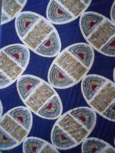 Claiborne Tie Multi Colored Patterned Oval Egg Print Mens Necktie - Picture 1 of 8