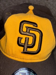 Gorra ajustada New Era San Diego Padres 49FORTY marrón para hombre talla L gorra de béisbol MLB - Imagen 1 de 9