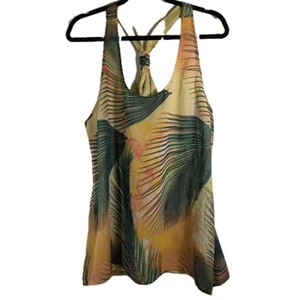 Top Old Navy para mujer talla extra grande navaja trasera gasa sin mangas verde tostado - Imagen 1 de 8