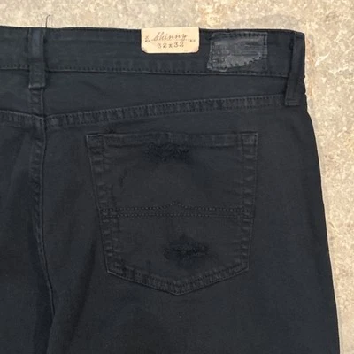 Denim & Supply Ralph Lauren Jeans Men 32x32 Black Denim Skinny Zipper Distressed - Image 1 of 4