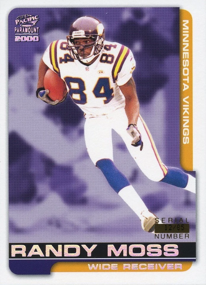 Randy Moss 2000 Pacific Paramount HOLOSILVER /85 Minnesota Vikings - Image 1 of 2