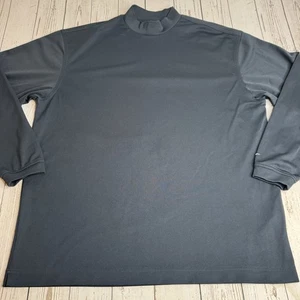 Vintage Nike Golf Mock Neck Long Sleeve Shirt Swoosh On Sleeve Mens XL Navy Blue - Picture 1 of 7