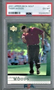 2001 Upper Deck Golf # 1 Tiger Woods PSA  6  5381 - Picture 1 of 1