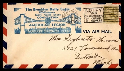 Mayfairstamps US 1932 Brooklyn American Legion Bridge Cover aau_68453 - Image 1 of 2