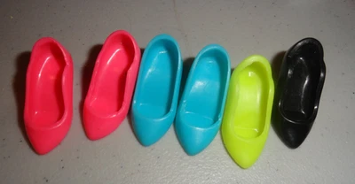 Vintage 13" Tall Doll Size Shoe Lot - 2 pair - total 6 shoes - Image 1 of 2