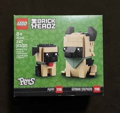 CAJA DAÑADA LEGO Brickheadz Mascotas Pastores Alemanes 40440 Perros Cachorro Retirado Foto 1 de 4