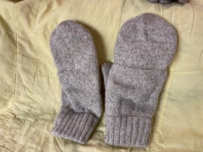 Knit convertible mittens gloves One size fits all Thinsulate Lined - Image 1 of 3
