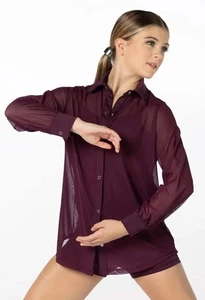 Pre-Owned Costume Intermediate Child Burgundy Weissman 13530 Contemporary Jazz L - Picture 1 of 9