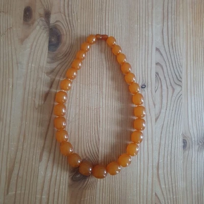 Antike Butterscotch Bernsteinkette Amber 92 Gramm - Bild 1 von 4