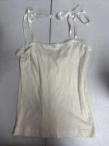 Top Camisola Dolce & Gabbana Talla 40 Hecho en Italia Volantes Top Lazo Correas - Imagen 1 de 5