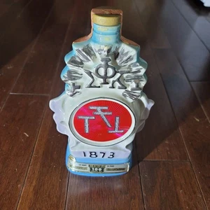 VTG 1973 Phi Sigma Kappa Jim Beam Decanter Empty 100th Anniversary Rare Look - Picture 1 of 4