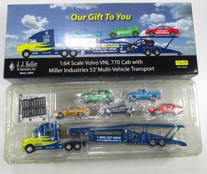 SpecCast J.J. Keller 1:64 Volvo VNL 770 Cab, Miller Multi Vehicle Transport, NIB - Picture 1 of 15