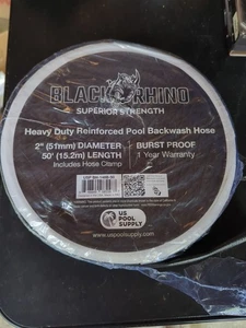 U.S. Poolversorgung Pool Rückspülschlauch 2" x 50' - Black Rhino Extra Heavy-Duty Pool - Bild 1 von 4