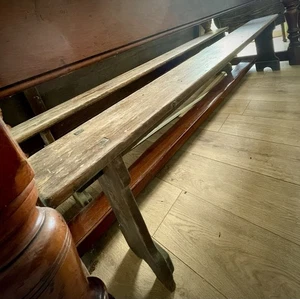 Pair of Antique Refectory Benches in Rustic Oak, 6 Foot Long - Picture 1 of 13