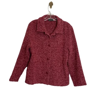 BLARNEY WOOLEN MILLS Damen Small Sweater Cardigan Jacke Wollmischung Rot - Bild 1 von 10