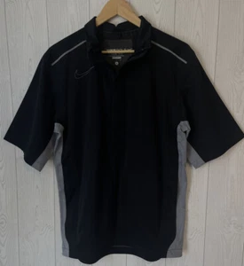 Nike Jacke Herren S Storm Fit Schwarz Kurzarm 1/2 Zip Wasserdicht Windbreaker - Bild 1 von 9